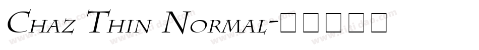 Chaz Thin Normal字体转换